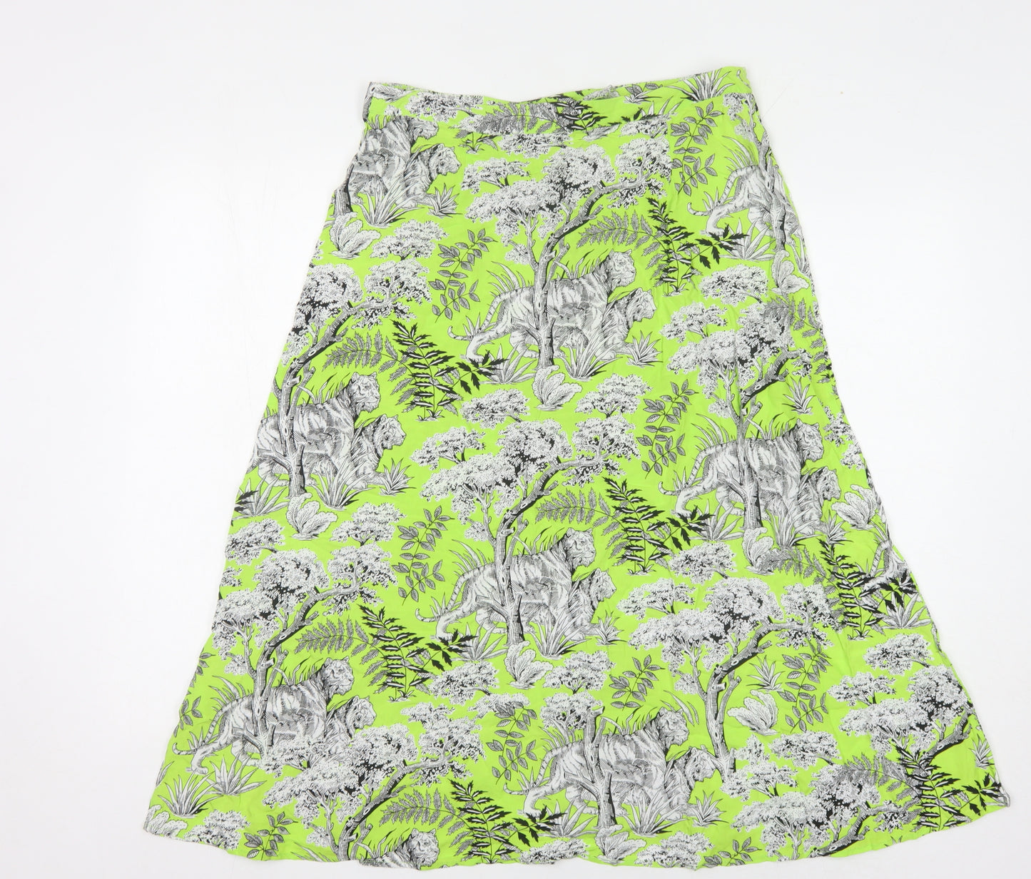 Warehouse Women's Green A-Line Skirt - Size 12