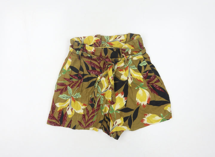 Zara Basic Women’s Multicoloured Paperbag Shorts XS