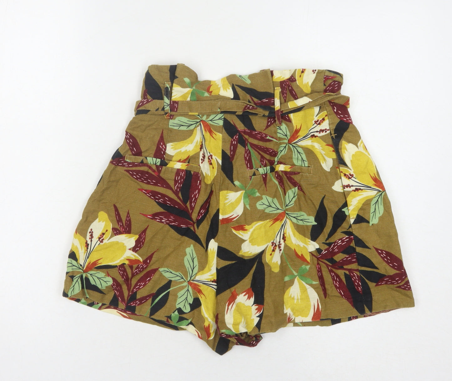 Zara Basic Women’s Multicoloured Paperbag Shorts XS