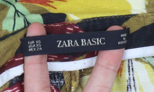 Zara Basic Women’s Multicoloured Paperbag Shorts XS