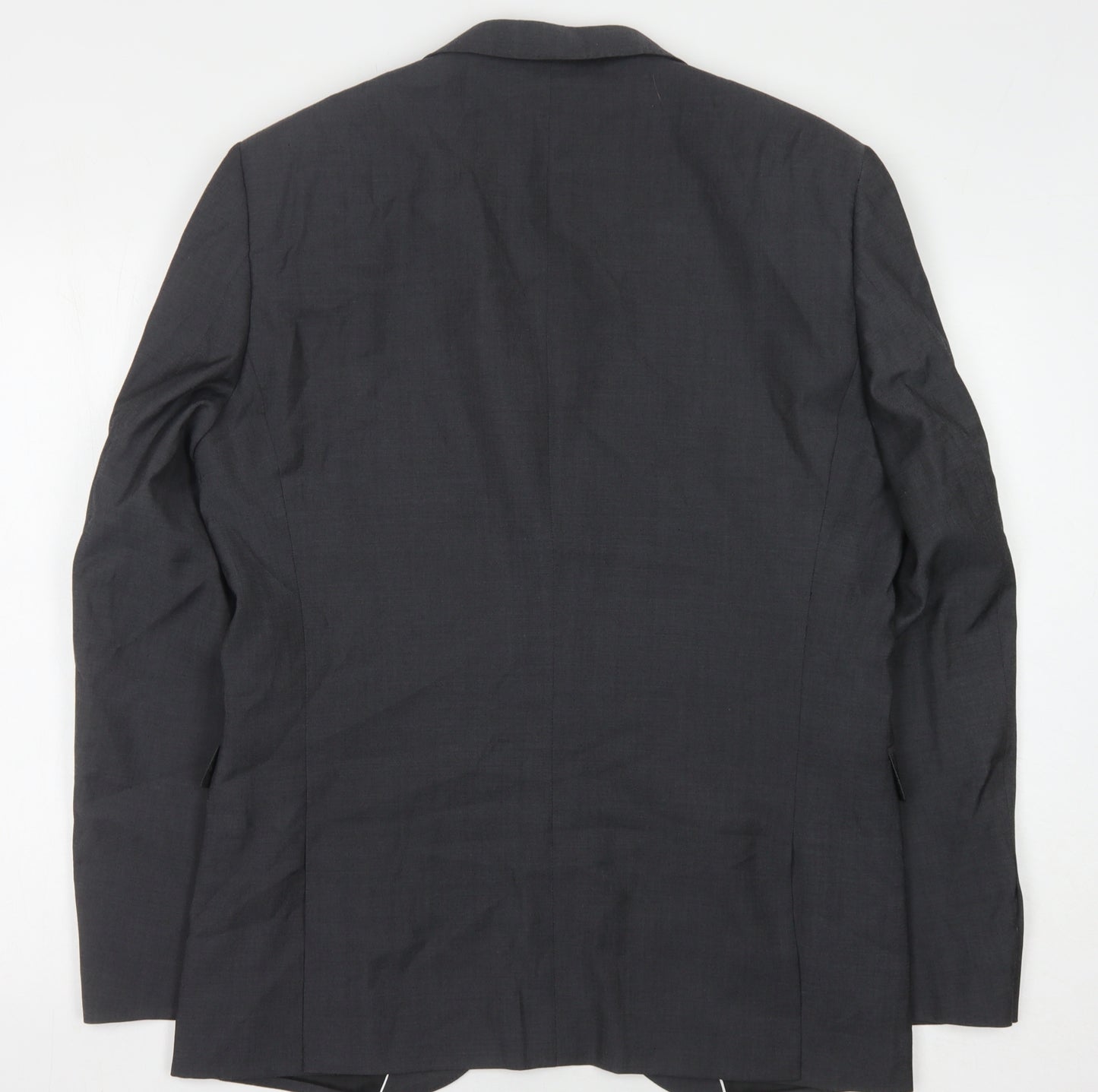 Next Men's Grey Blazer, Size 40, Wool, Formal