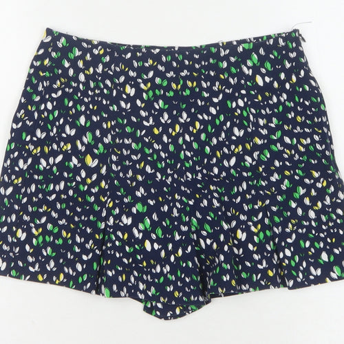 Zara Trafaluc Women's Multicoloured Floral Shorts, Size UK 10