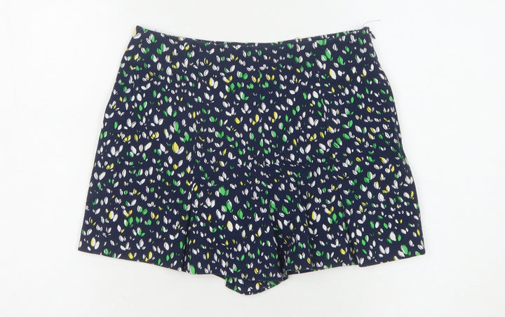 Zara Trafaluc Women's Multicoloured Floral Shorts, Size UK 10