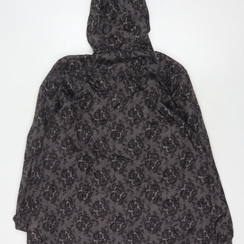 Harvey & Jones Women's Grey Floral Hooded Jacket 16/18