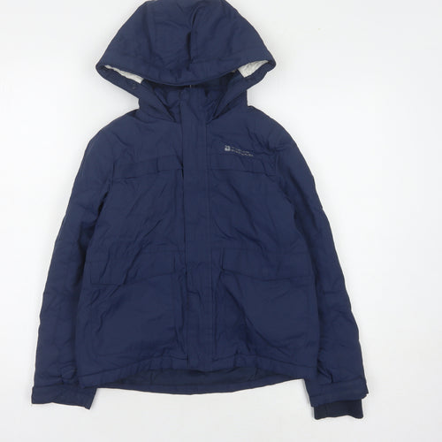 Mountain Warehouse Boys Blue Parka Jacket, Size 7-8, Waterproof