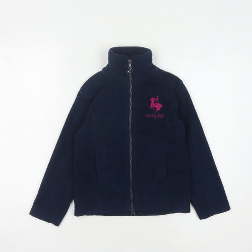 Harry Hall Girls Blue Fleece Jacket 4-5 Years Zip Casual