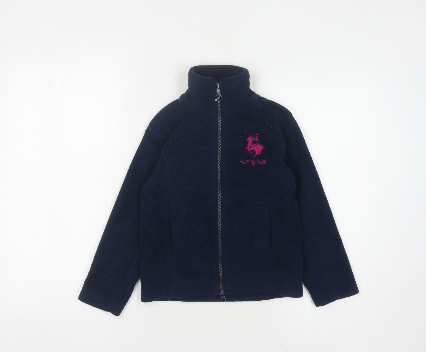 Harry Hall Girls Blue Fleece Jacket 4-5 Years Zip Casual