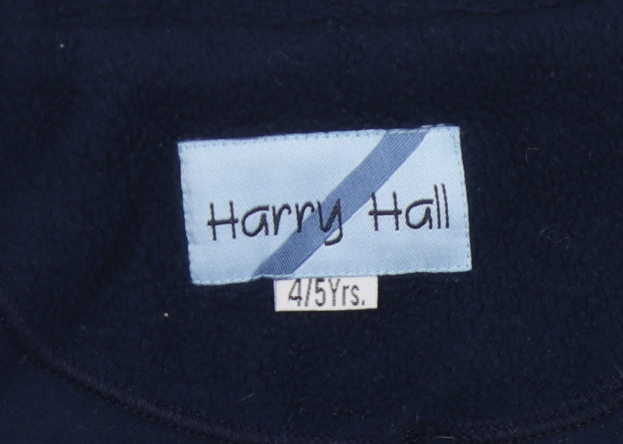 Harry Hall Girls Blue Fleece Jacket 4-5 Years Zip Casual