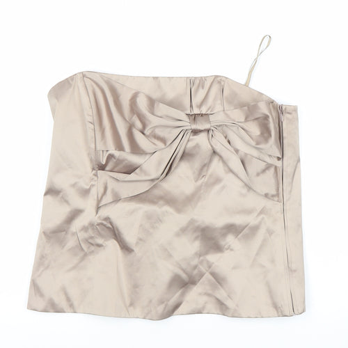 Principles Beige Women's Camisole Blouse with Bow - Size 14