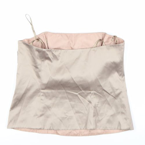 Principles Beige Women's Camisole Blouse with Bow - Size 14