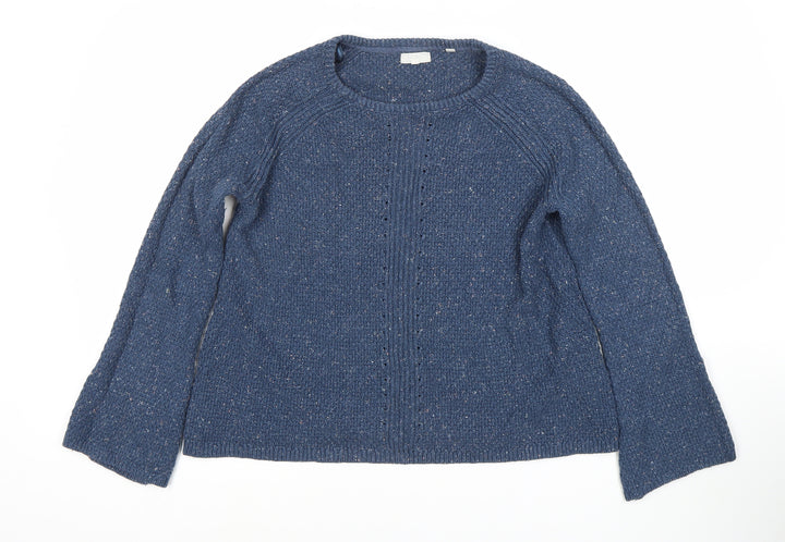 Patract Women's Blue Chunky-Knit Jumper, UK 12