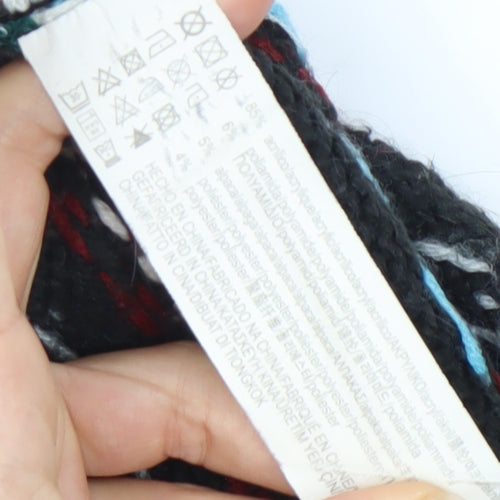 PULL&BEAR Women's Black Fair Isle Jumper Size 8