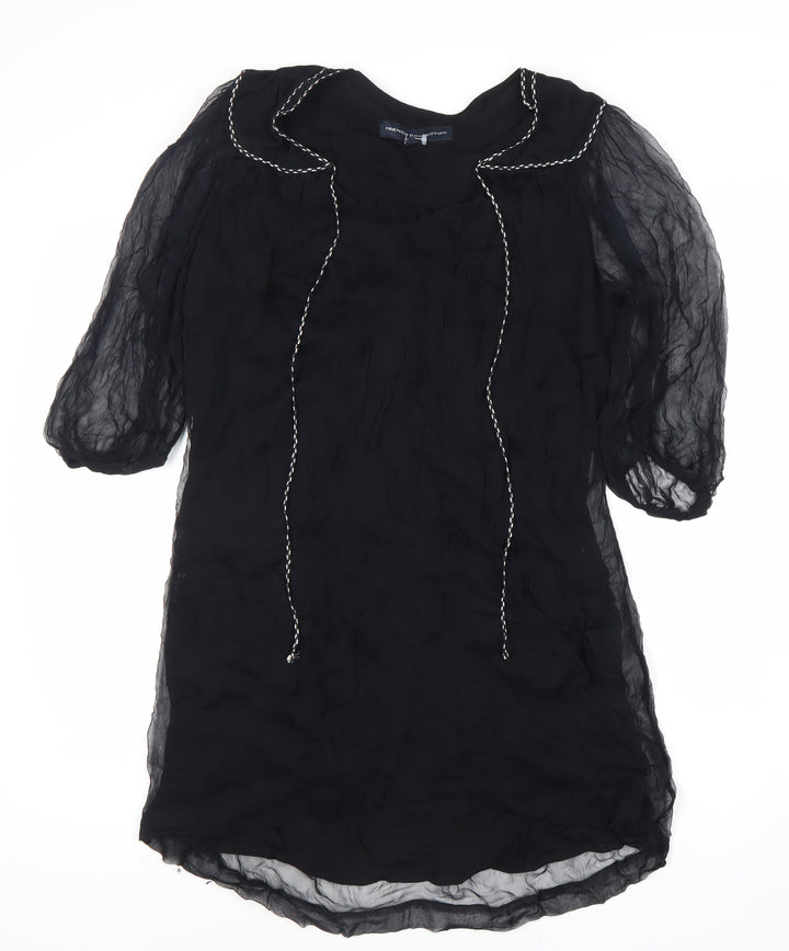 French Connection Women's Black Dress 3/4 Sleeve