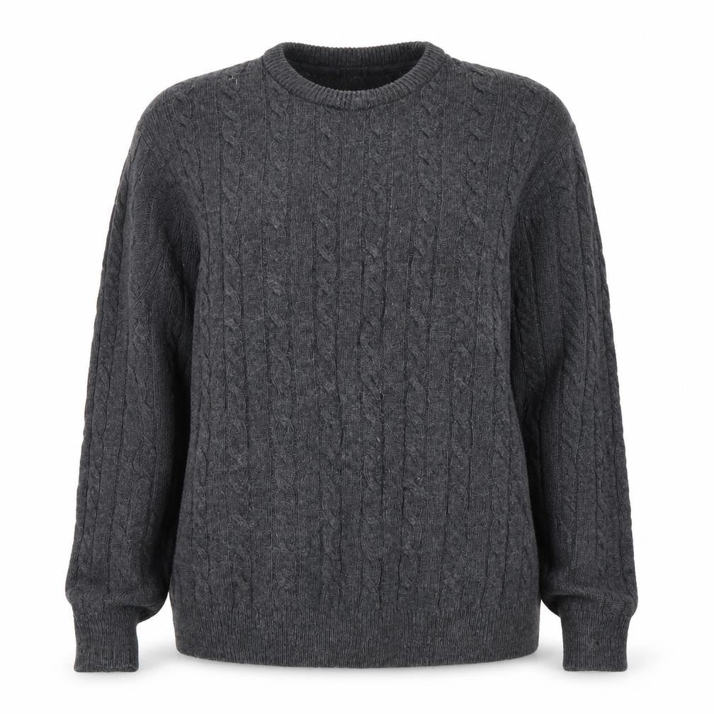 Front view of Cotton Traders Women's Grey jumper, size L