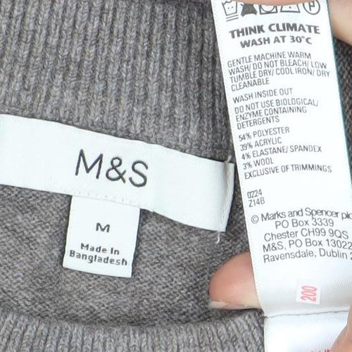 Marks and Spencer Women's Brown Wool Crew Neck Jumper