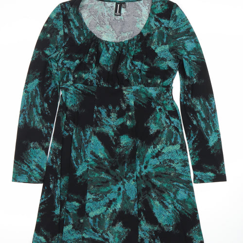 Izabel London Women's Green A-Line Belted Dress