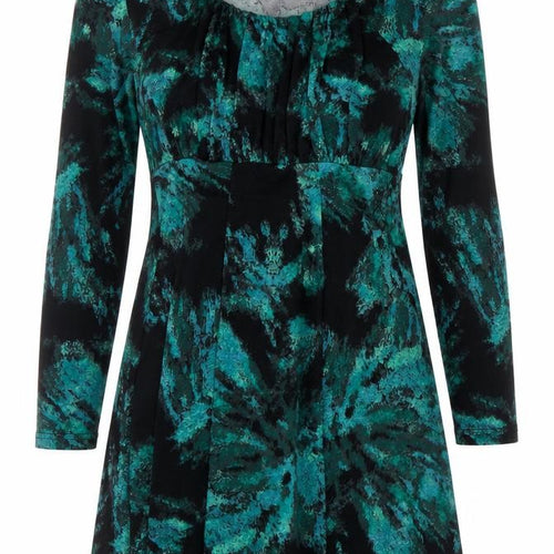 Izabel London Women's Green A-Line Belted Dress