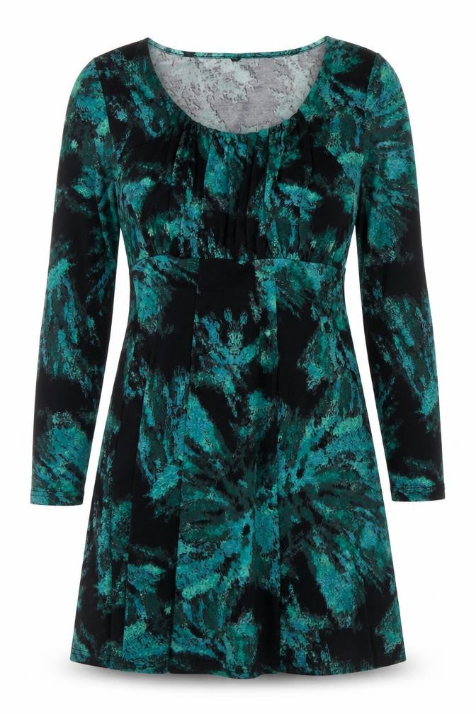 Izabel London Women's Green A-Line Belted Dress