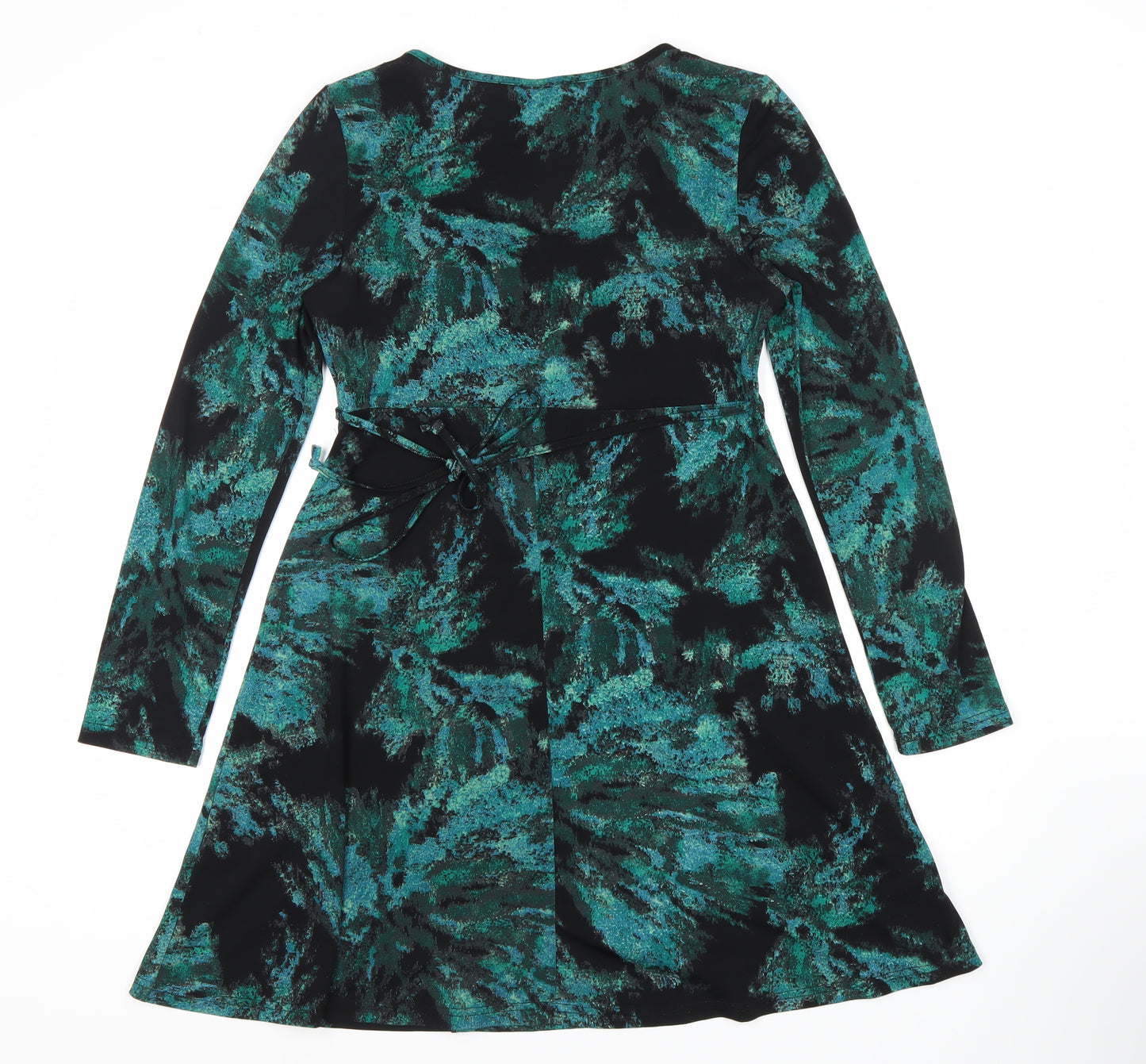 Izabel London Women's Green A-Line Belted Dress