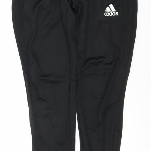 Adidas Unisex Black Track Pants, S, Elastic Waist, Activewear