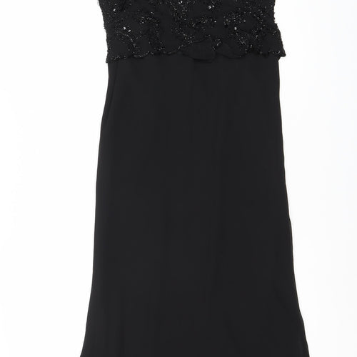 JKara Women's Black Beaded Formal Dress Size 8