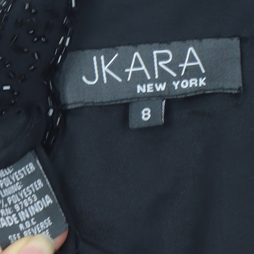 JKara Women's Black Beaded Formal Dress Size 8