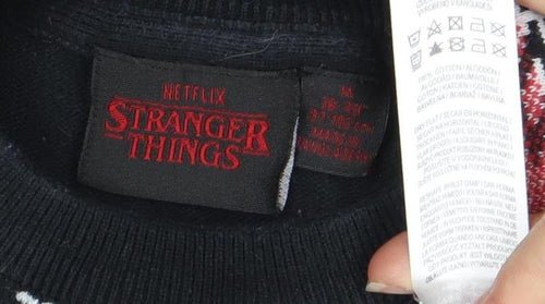 Netflix Stranger Things Jumper, Unisex, M, Black/Red Pullover