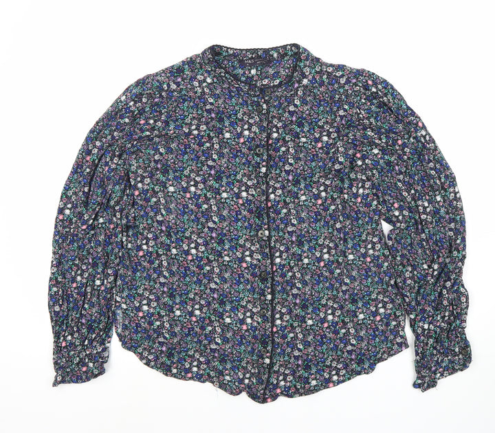M&S Women's Multicoloured Floral Blouse Size 10