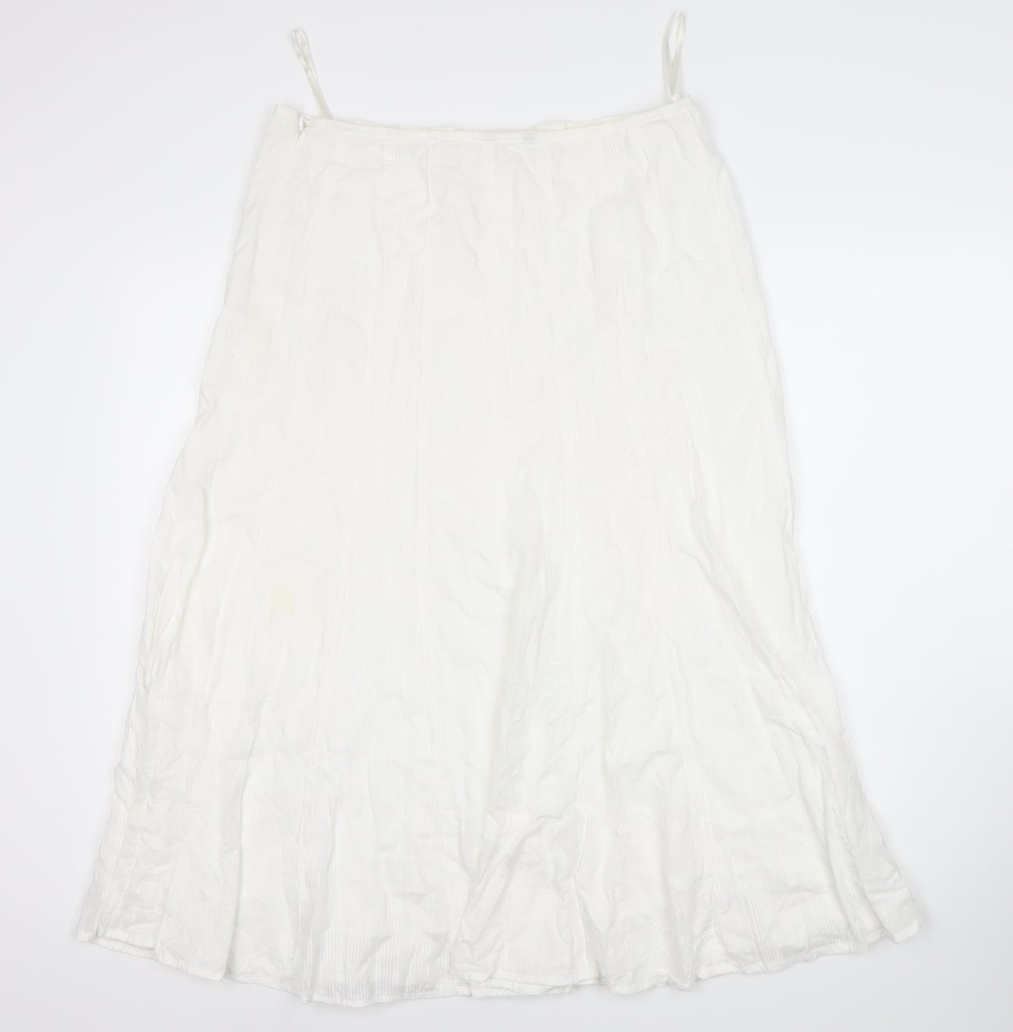 Per Una Women's White A-Line Midi Skirt Size 12