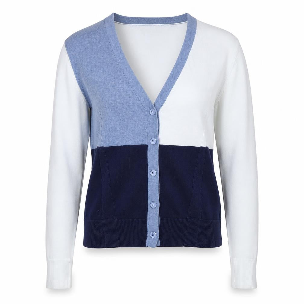 Front view of Sandwich Women's Multicoloured XS Cardigan V-Neck
