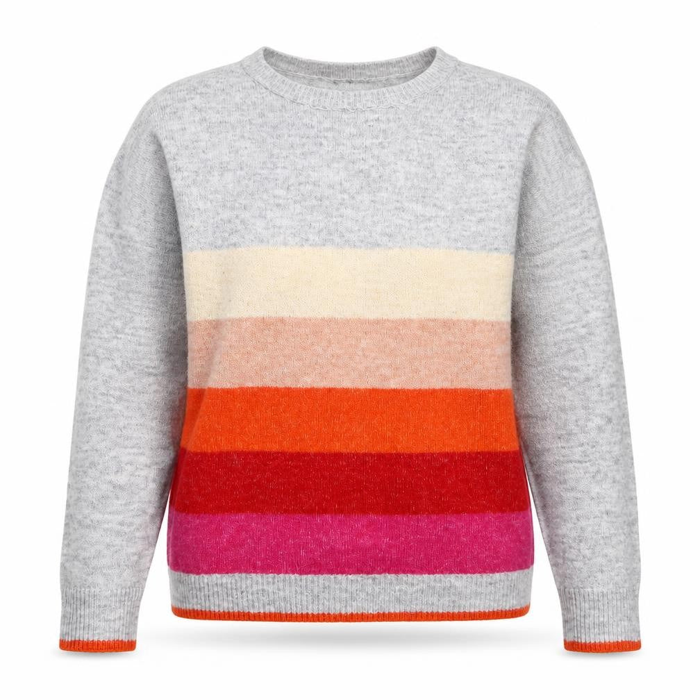 Front view of Roman M Women's Multicoloured Striped Jumper M