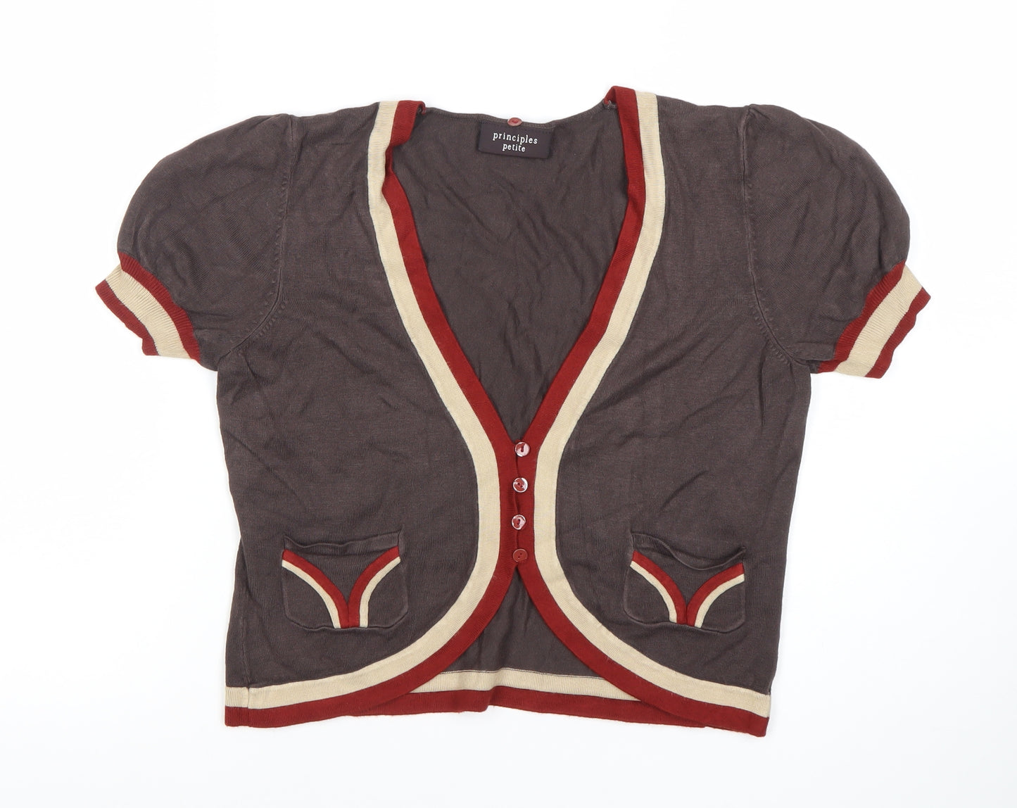 Principles Women’s Brown V-Neck Cardigan Size 12