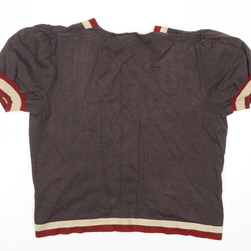 Principles Women’s Brown V-Neck Cardigan Size 12