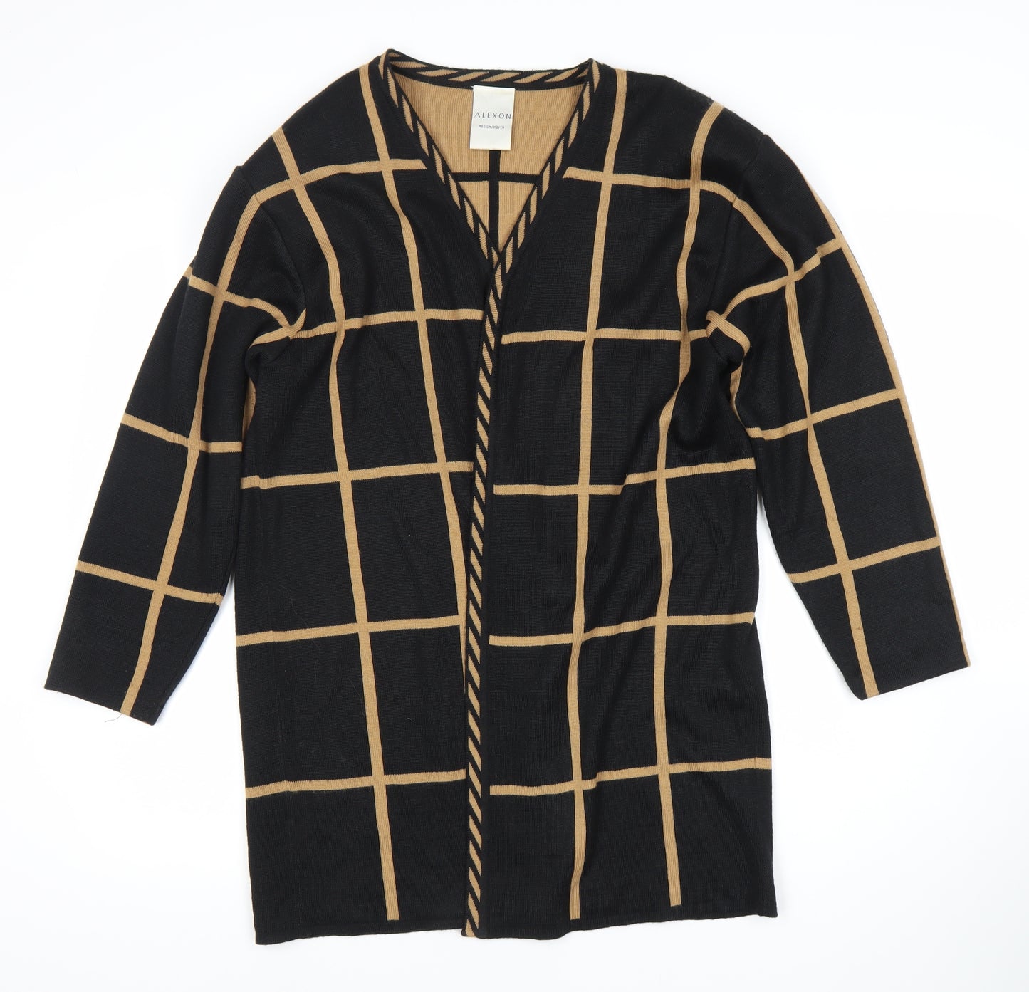 Alexon Women's Black Check Cardigan Medium