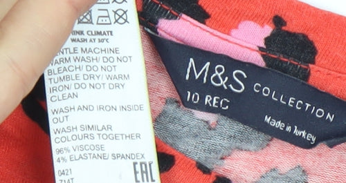 Marks and Spencer Women's Multicoloured Animal Print Dress 10