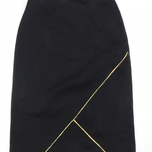 Adolfo Dominguez Women's Black Midi Pencil Skirt, Size 10