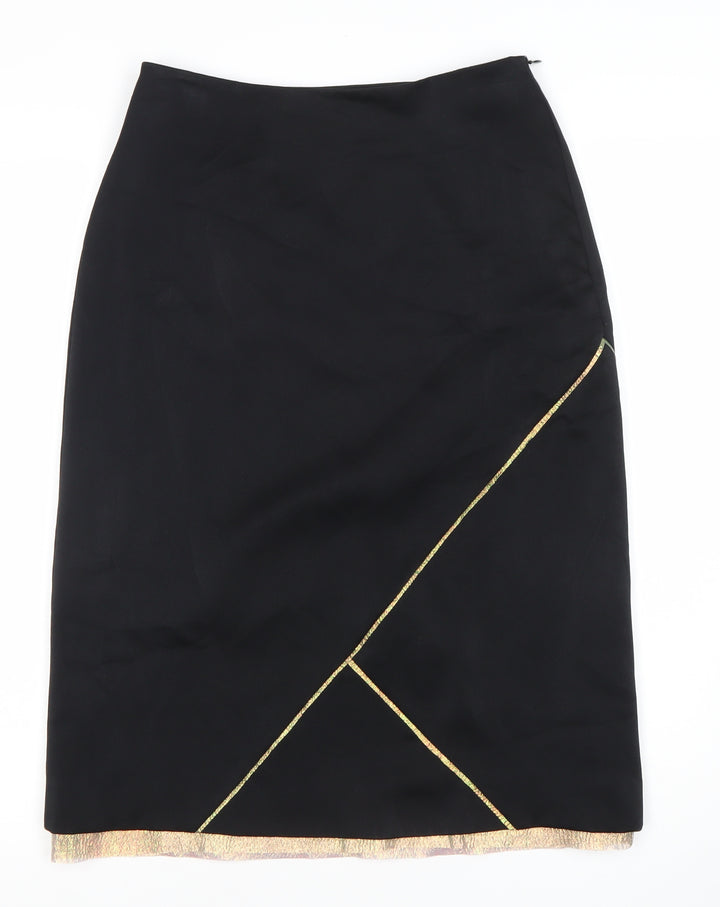 Adolfo Dominguez Women's Black Midi Pencil Skirt, Size 10