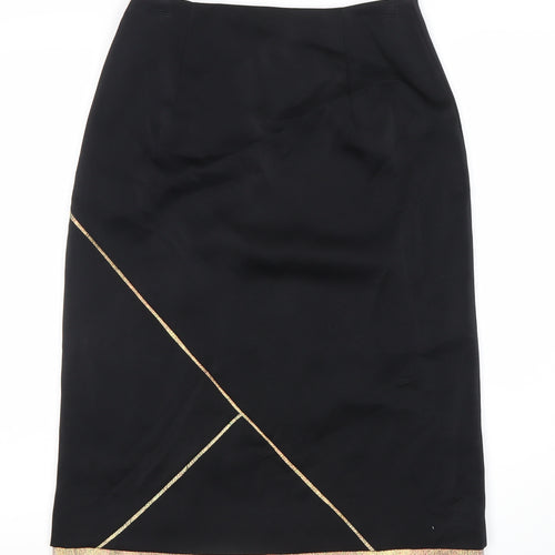 Adolfo Dominguez Women's Black Midi Pencil Skirt, Size 10