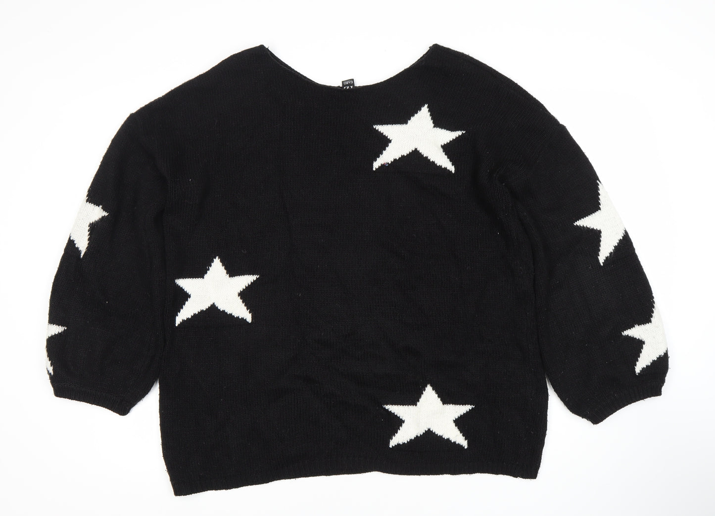Izabel London Women's Black Star Jumper Size 14