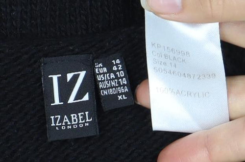 Izabel London Women's Black Star Jumper Size 14
