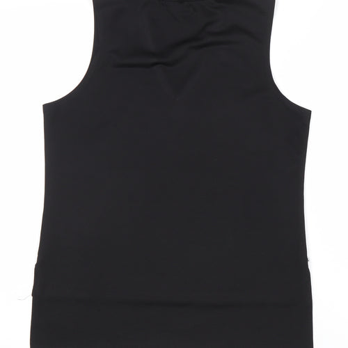 Boohoo Women's Black Sleeveless V-Neck Tank Top