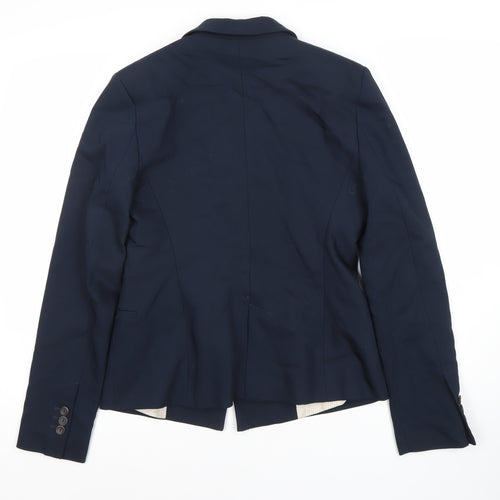 Zara Basic Women's Blue Blazer, Size 12, Regular Fit