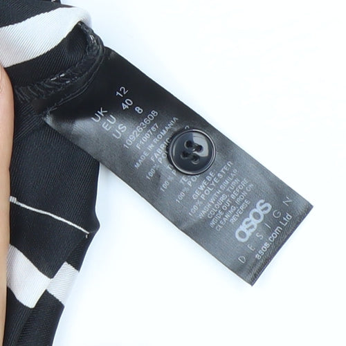 ASOS Women's Black Button-Up Shirt Size 12
