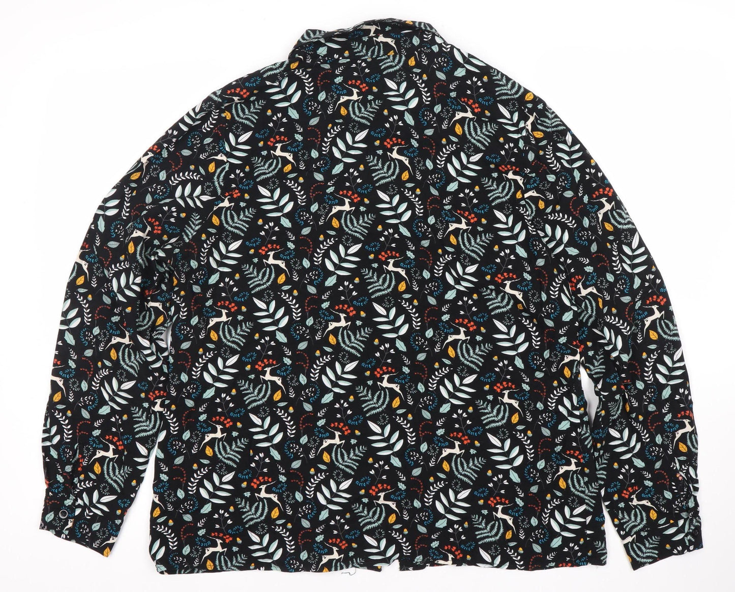 Sugarhill Women's Black Floral Button-Up Shirt