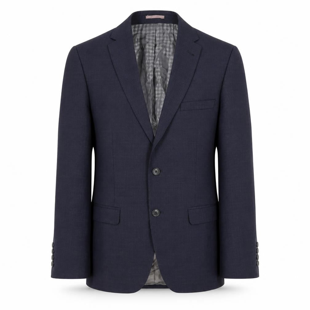 Front view of Men's Blue Wool Blazer, 38 Short, Formal Jacket