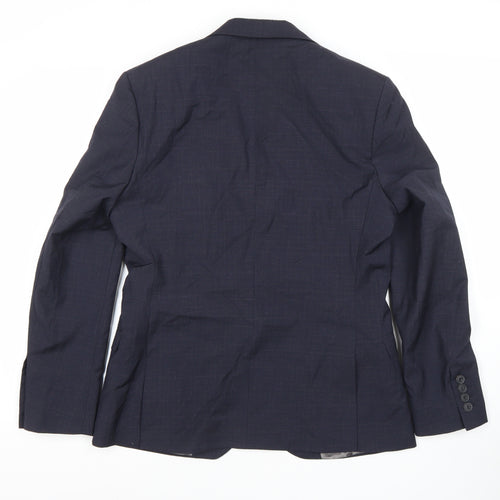Men's Blue Wool Blazer, 38 Short, Formal Jacket