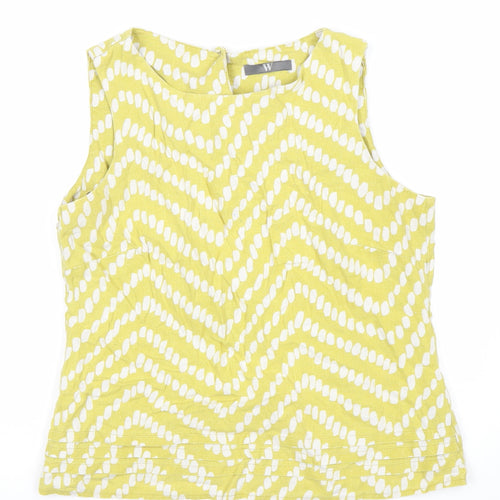 BHS Women's Yellow Geometric Blouse Size 12