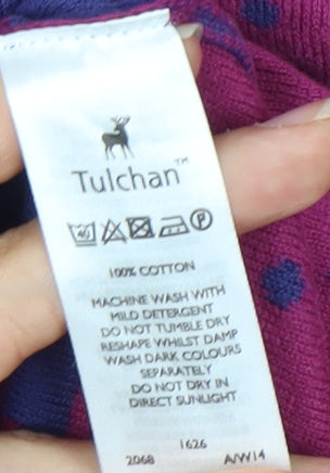 Tulchan Women's Purple Polka Dot Cardigan Size S