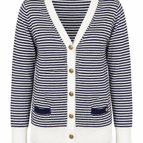 Maison Scotch Women’s Blue Striped Cardigan Size 10
