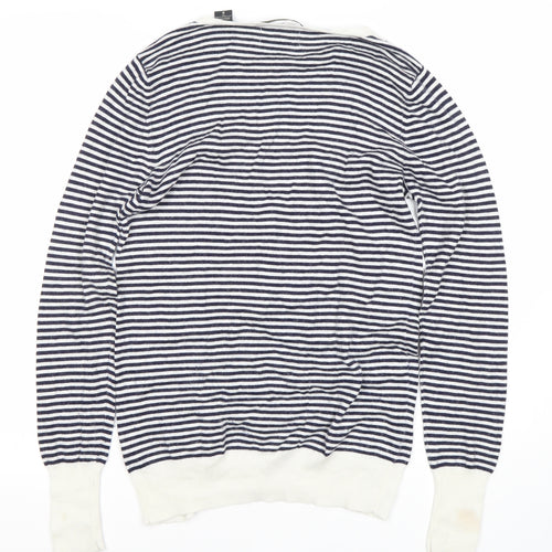 Maison Scotch Women’s Blue Striped Cardigan Size 10